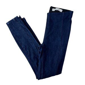 Pilcro by Anthropologie High Rise Denim Legging Size 27 Dark Wash Stretch Pocket